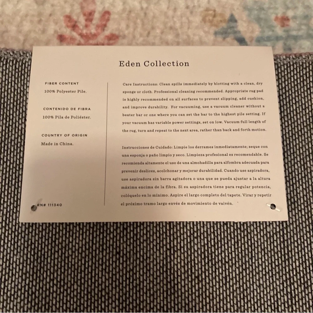 Rifle Paper Co. x Loloi Eden Collection Blush Mughal Rose Floral Accent Rug